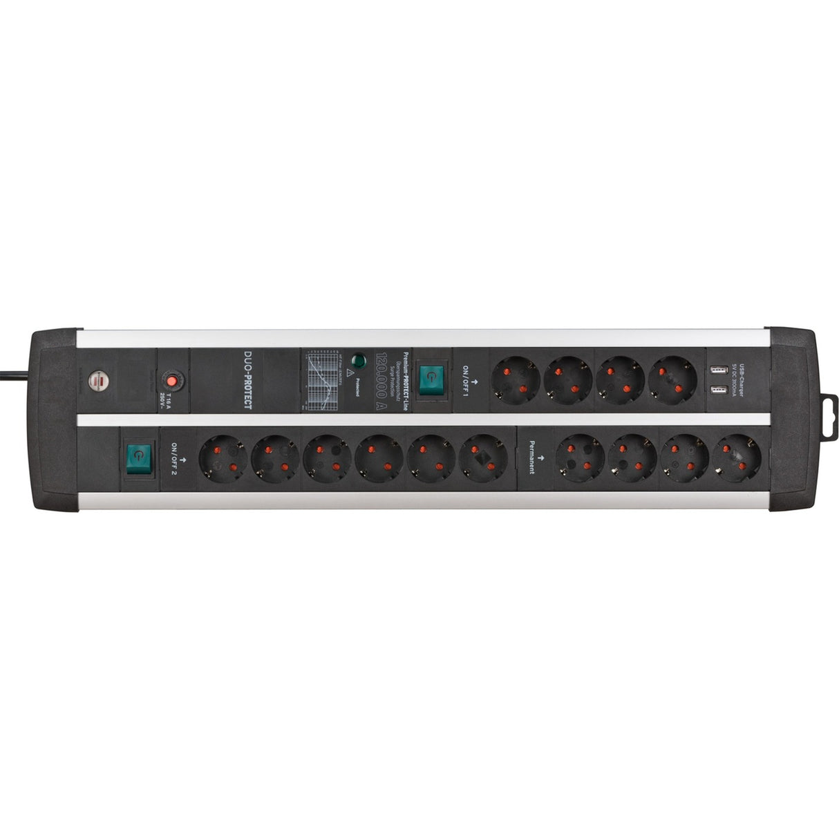 Brennenstuhl Premium-ochron-line 120 000A Duo Gniazdo 14-V