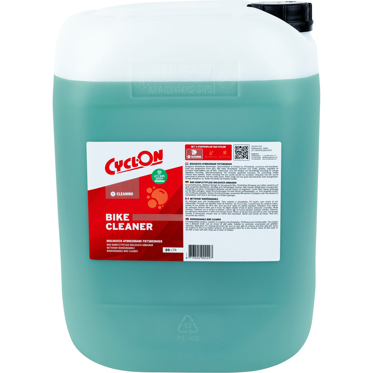 Cykloncykelrenser kan 20 liter