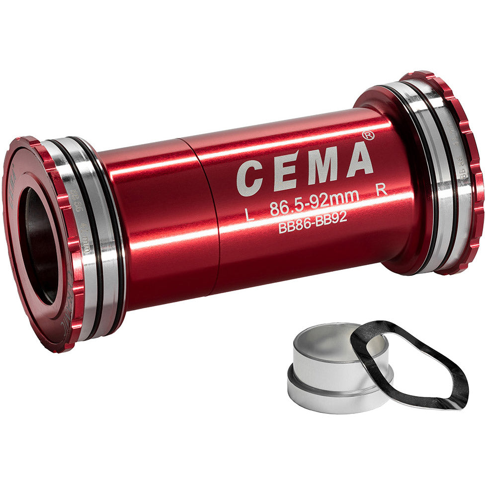 CEMA REBACETAS BB86-BB92 SRAM GXP SG3, prevlečena s keramiko rdeča