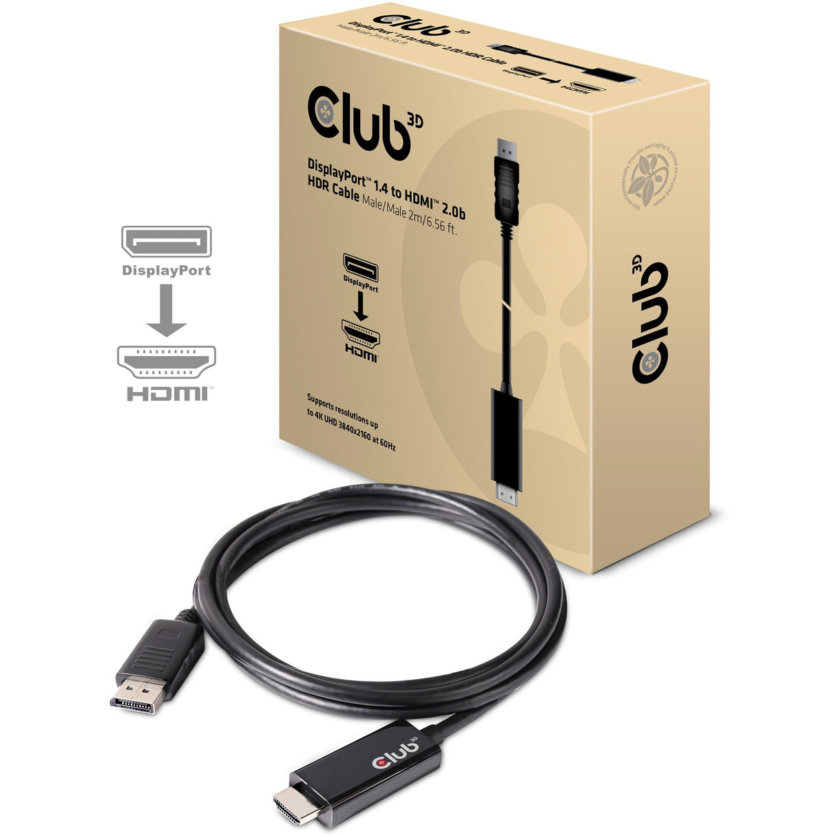 Club 3D Displayport 1.4> HDMI 2.0B aktiv