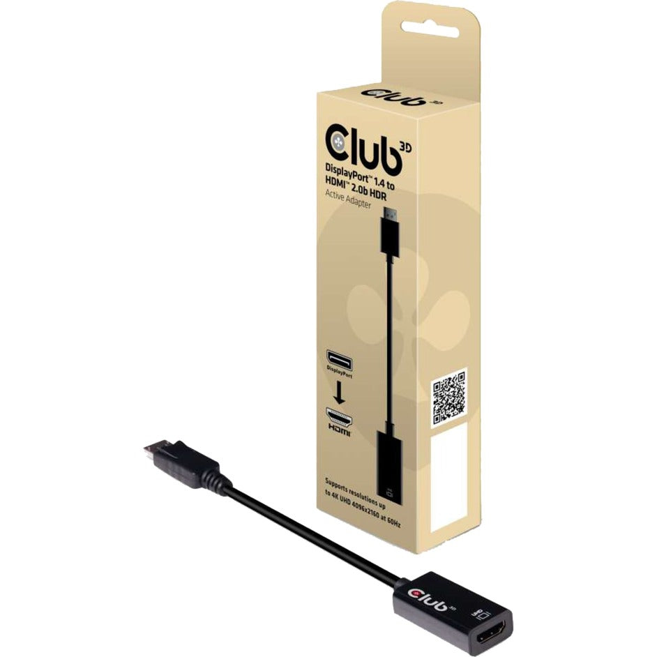 Club 3D DisplayPort 1.4 a HDMI 2.0B Adattatore attivo HDR