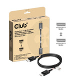 Club 3D DisplayPort 2.1 Bi-riktning VESA DP80-certifierad