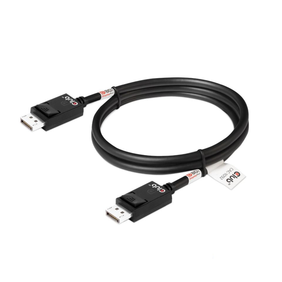 Club 3D DisplayPort 2.1 Bi-riktning VESA DP80-certifierad