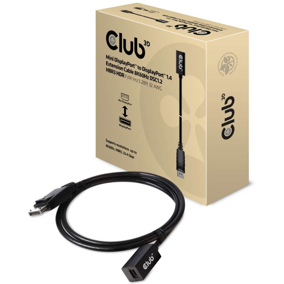 Club 3D Mini Affichage> Displayport 1.4 (männlech)