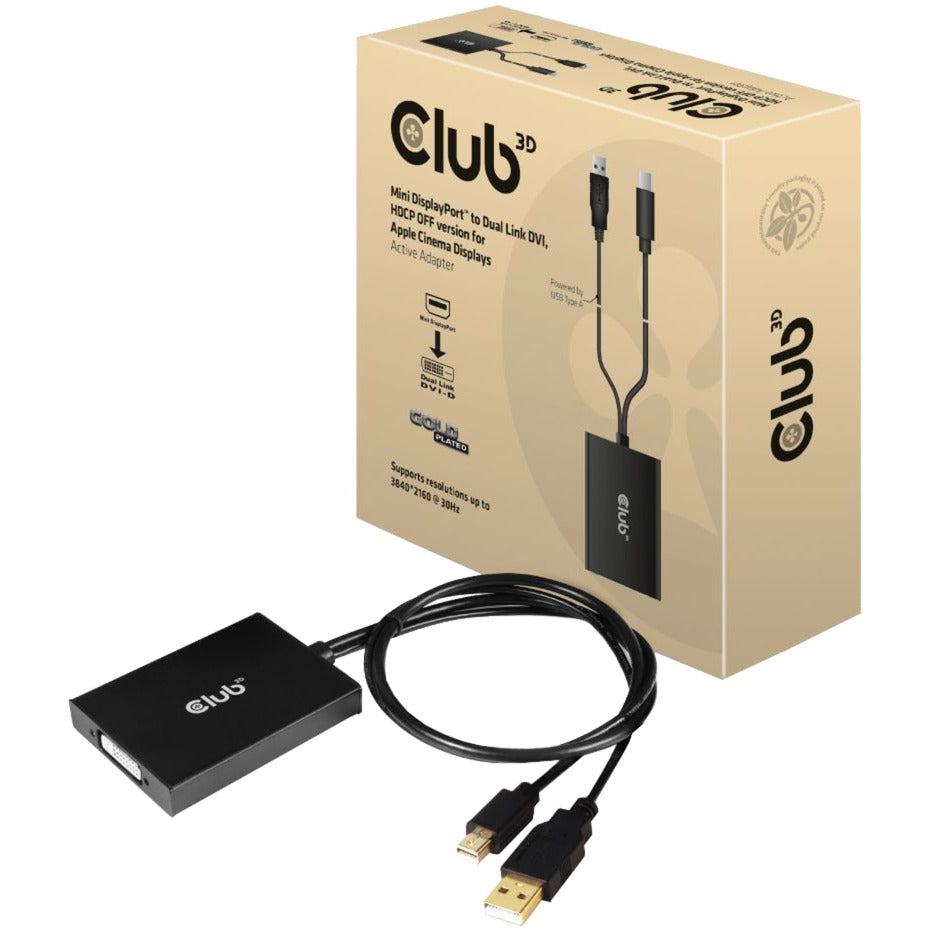 Club 3D Mini DisplayPort to Dual Link DVI, HDCP Off Versio