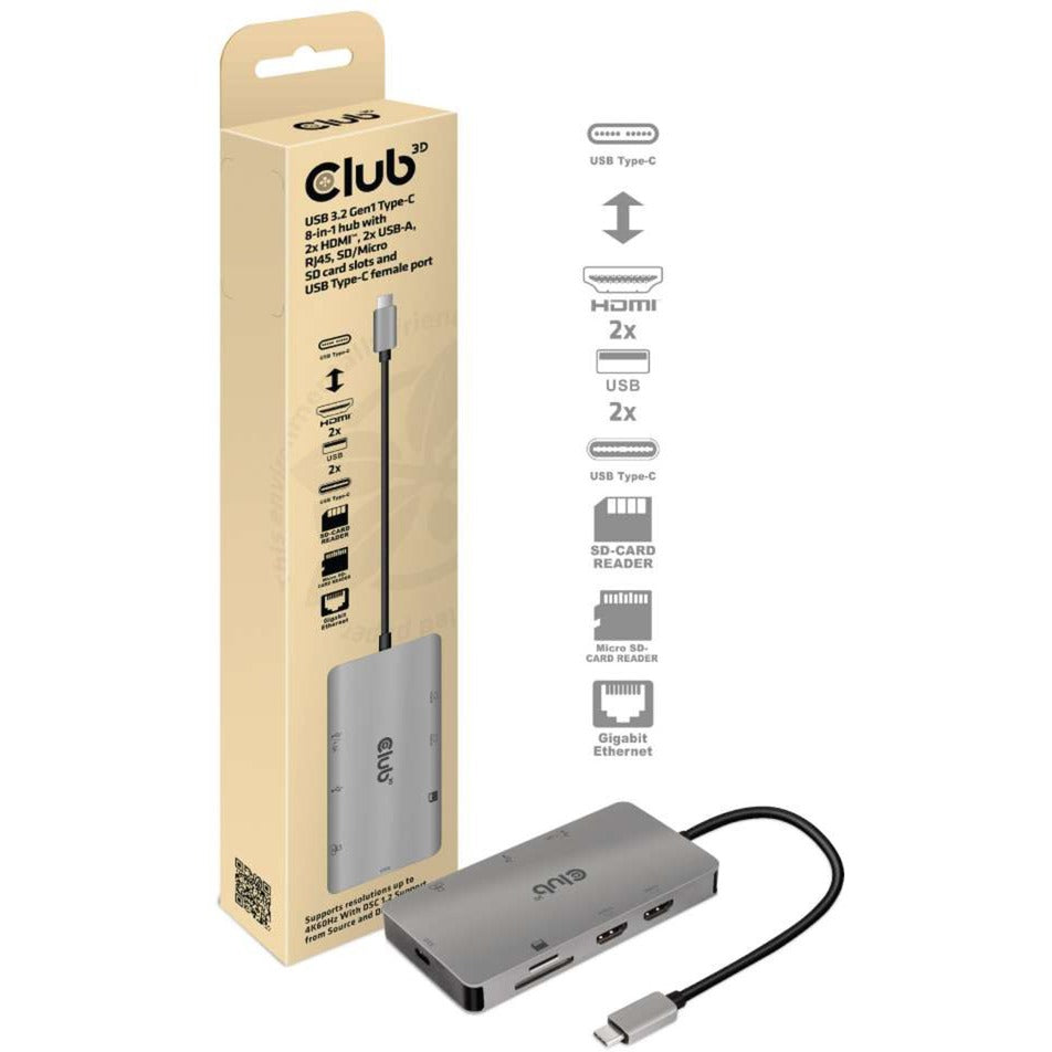 Club 3D USB 3.2 Gen1 Typ-C 8-in-1 Hub
