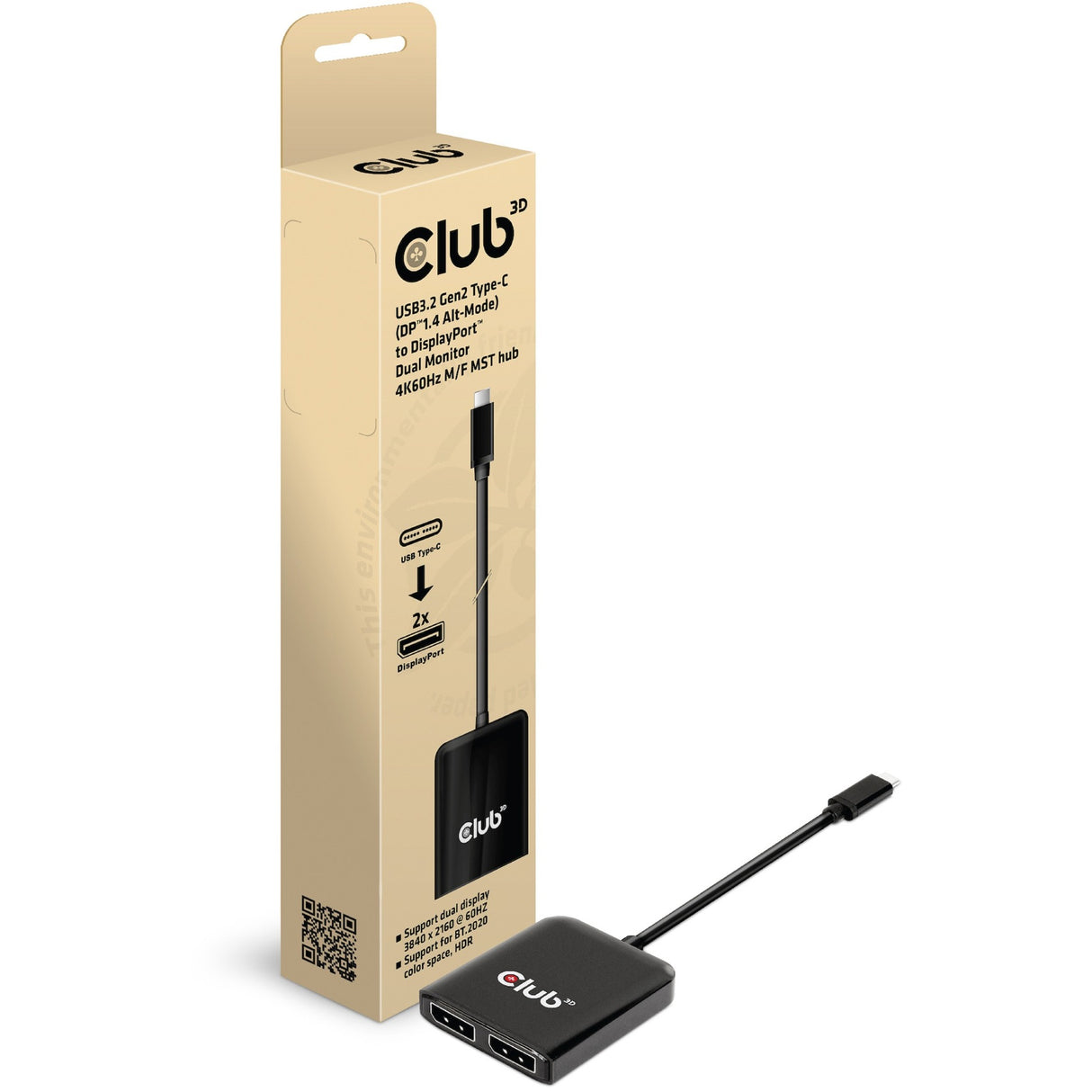 Club 3D USB 3.2 Gen2 Typ-C (DP Alt-Mode) zu DisplayPort