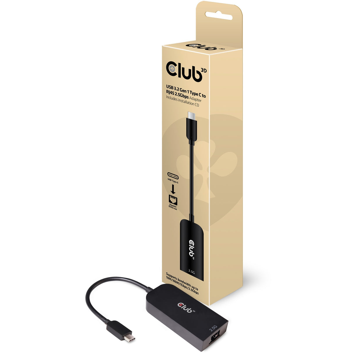 Club 3D USB-C 3.2 Gen1> RJ-45 2.5 Gbps