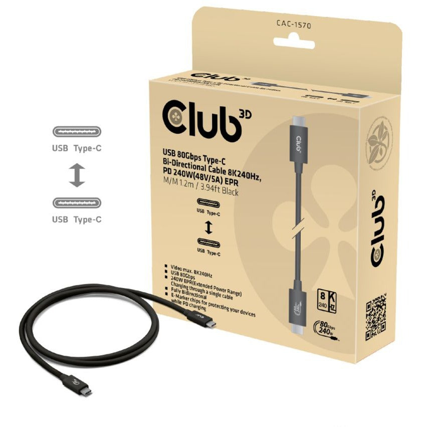 CLUB 3D USB-C 80GBPS CERTIFIRED 240W 8K 240Hz