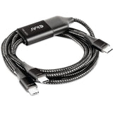Club 3D USB Typ-C, Y Ladekabel zu 2x USB Typ-C
