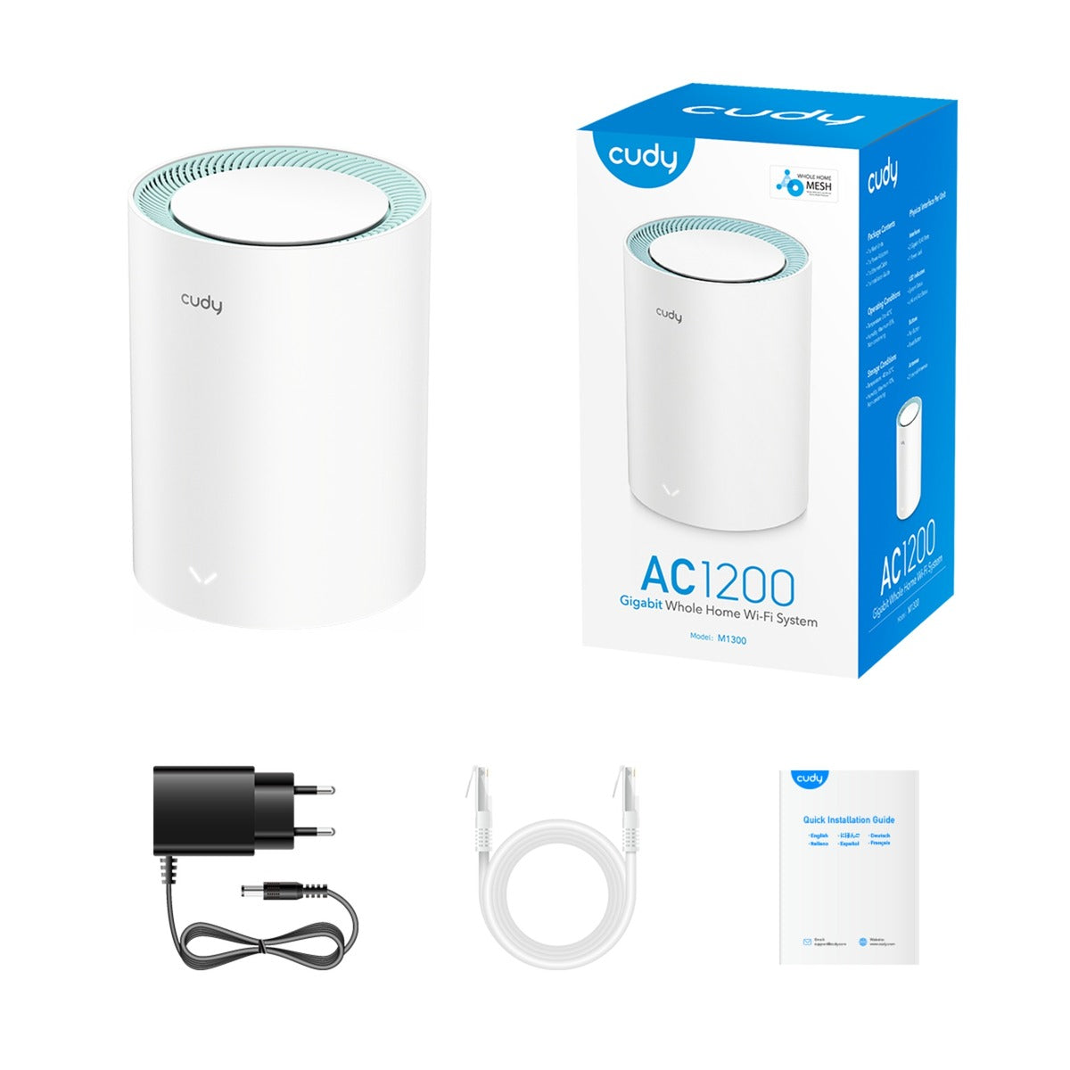 CUDY AC1200 Gigabit Mesh Wi-Fi sistem (1-paket)