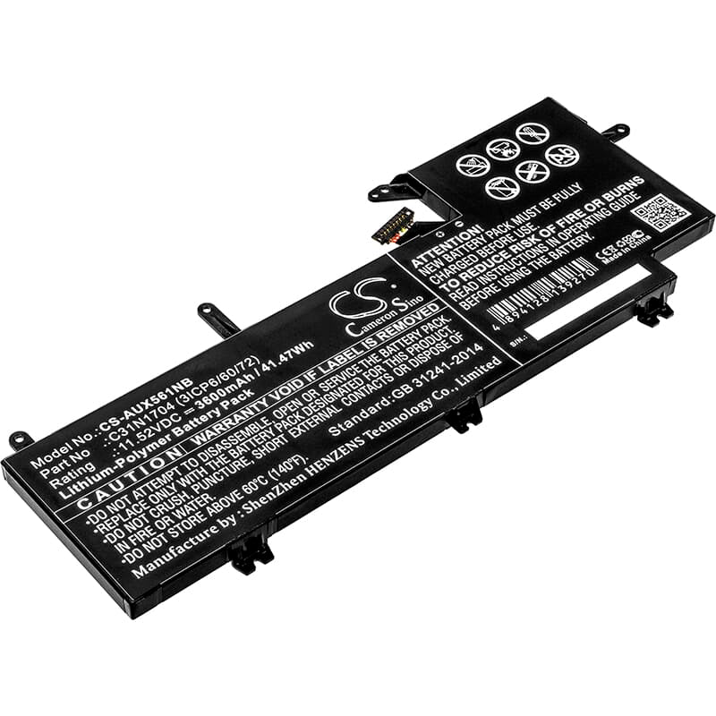 Batterie d'ordinateur portable de remplacement 3600mAh