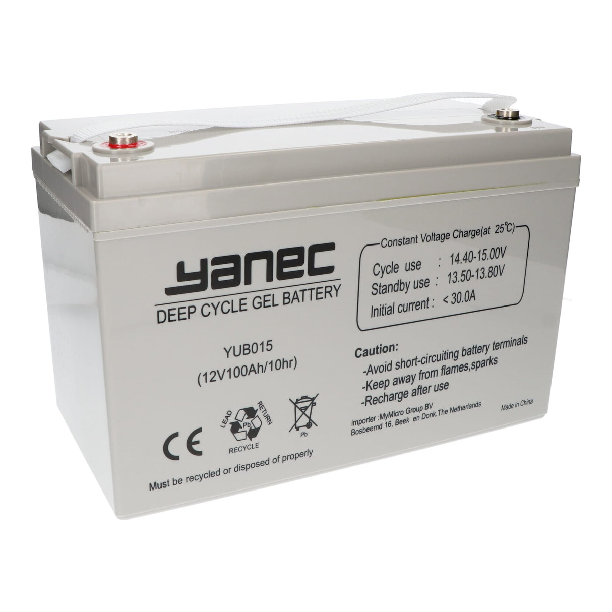 Yanec gelbatteri 12v 100ah