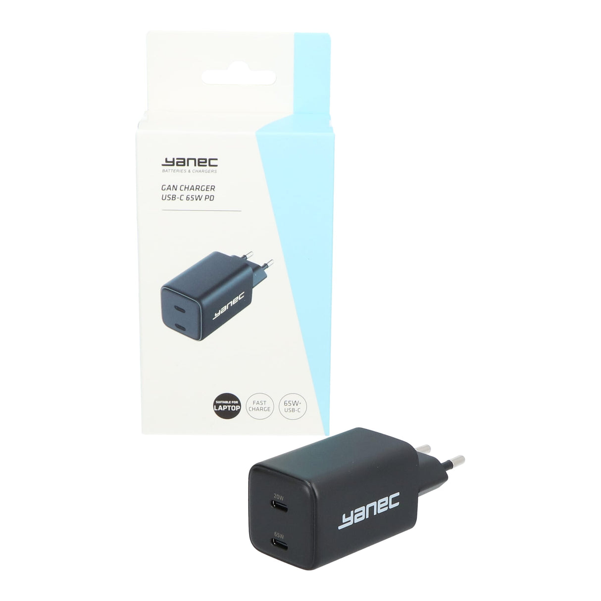 Acte yanec compe gan chargeur USB-C 65W