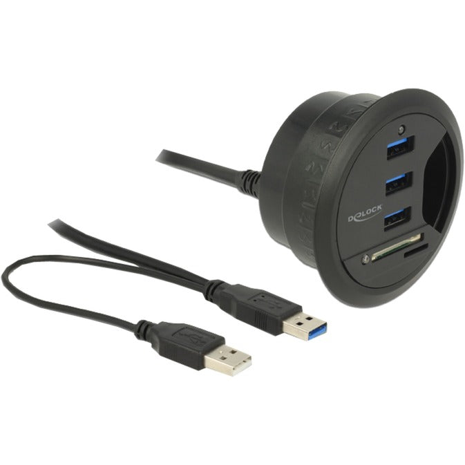 Delock In-Desk Hub 3 Port USB 3.0 + 2 Slot SD Reader