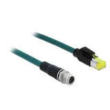 Síťový kabel Delock M12 8 PIN X-Coded> RJ45 HIROSE Plug