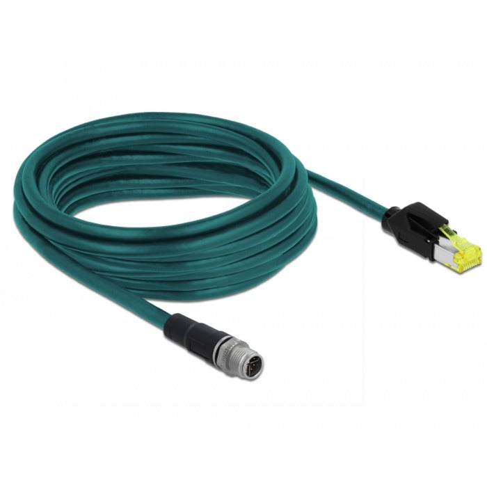 Síťový kabel Delock M12 8 PIN X-Coded> RJ45 HIROSE Plug