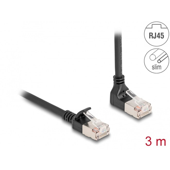 Delock RJ45 Network Cable Cat.6a S FTP Slim 90 ° nahoru a
