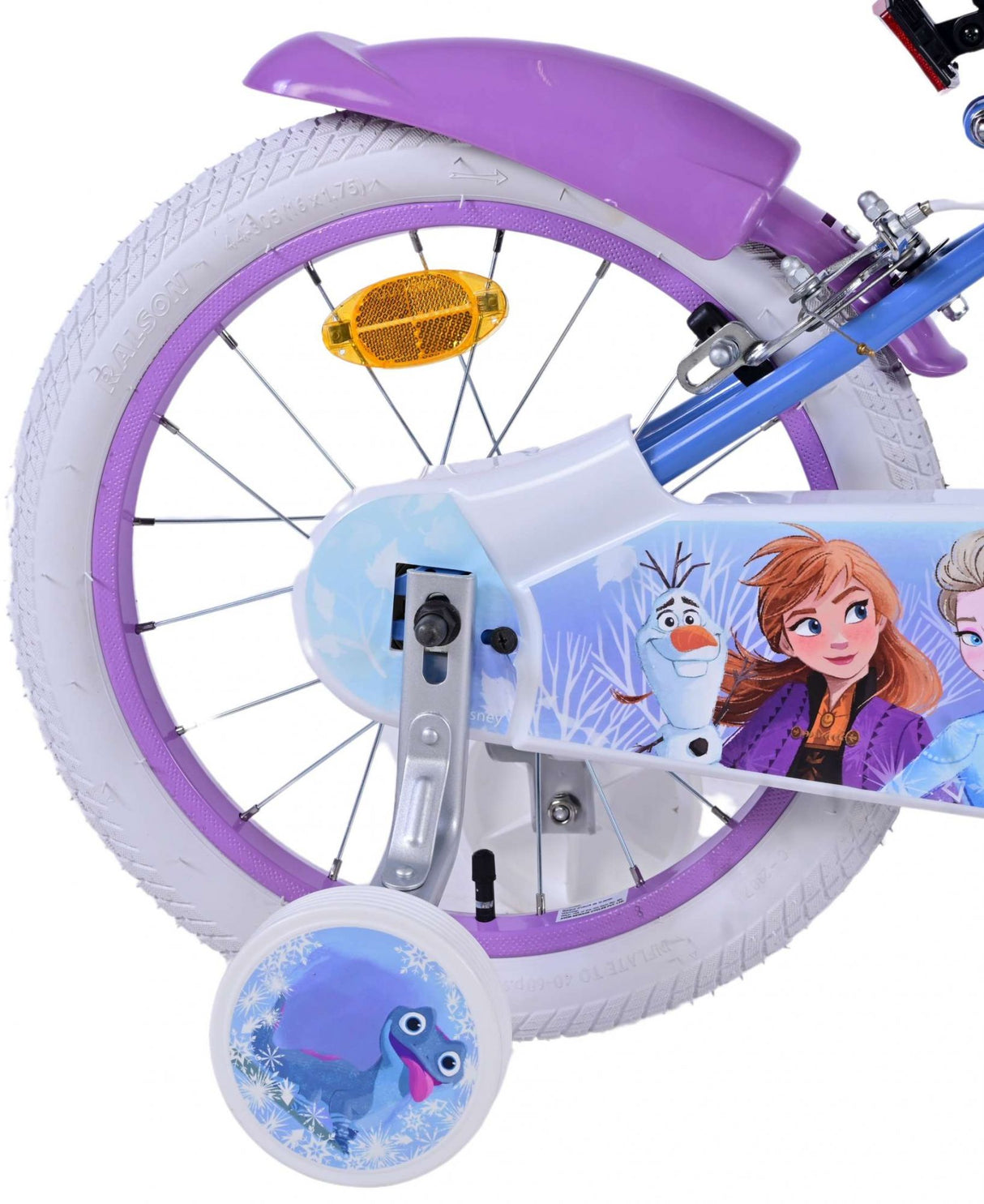 Disney Frozen 2 dětské kolo dívky 16 palců modrá fialová dvě ruční brzdy
