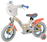Cucitura in bicicletta per bambini Disney - Girls - 12 pollici - Freni a due mani - Cream Coral Blue
