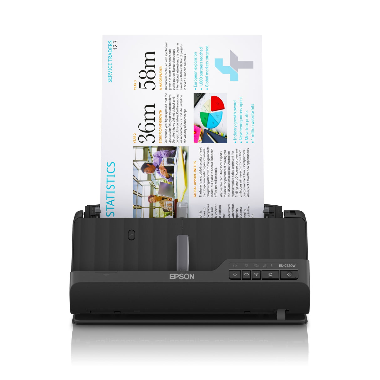EPSON ES-C320W Compact A4 Skener dokumentu s Wi-Fi-Con