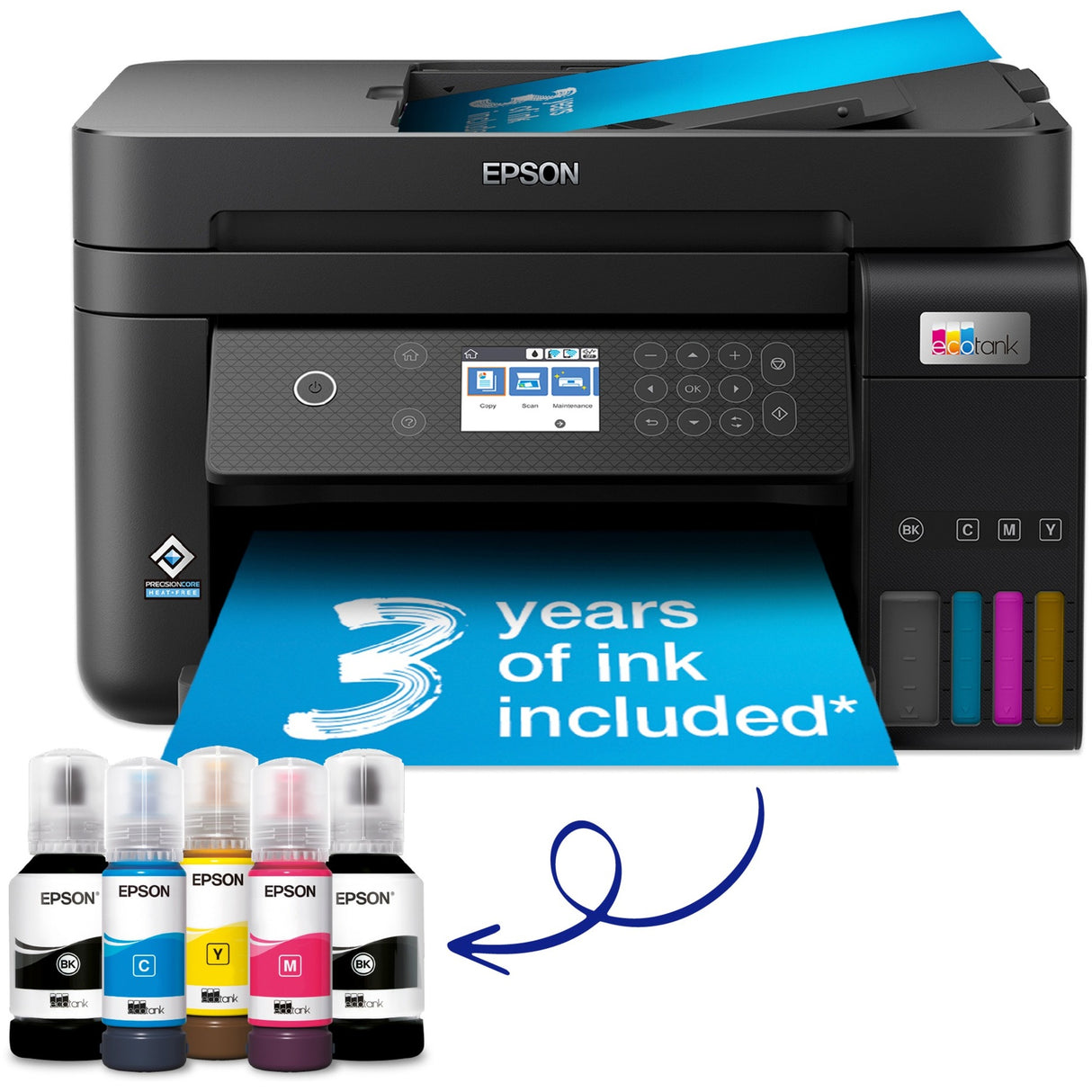 Epson EcoTank ET-3850 A4 multifunctionele Wi-Fi-printer