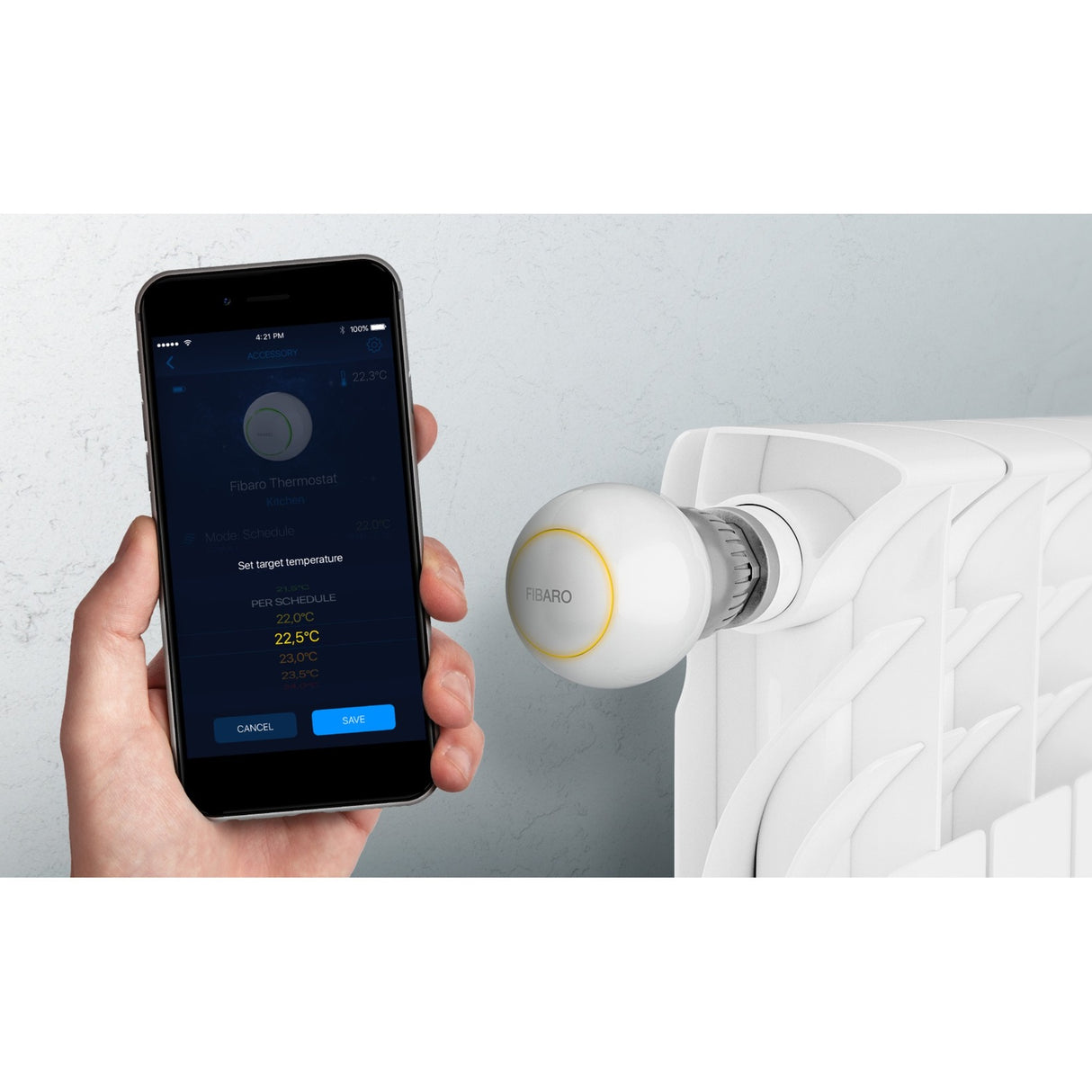 Fibaro -varmecontrollertemperatursensor