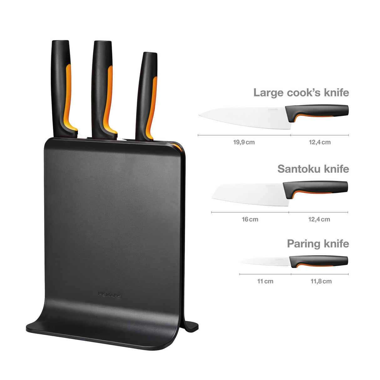 Fiskars Funkcionalna oblika plastičnega nožev s 3 noži