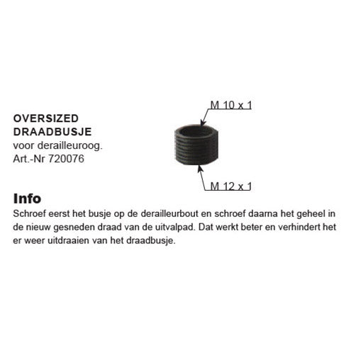 Drutowe oko do przerzutnika M10 M12