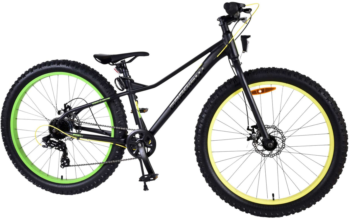 Volare Gradient Children's Bicycle - Pojkar - 26 tum - Black Yellow Green - 7 Speed ​​- Prime Collection