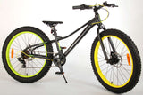 Volare Gradient Children's Bicycle - Pojkar - 24 tum - Black Green Yellow - 7 Speed ​​- Prime Collection