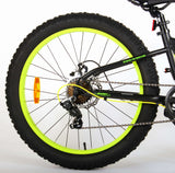 Volare Gradient Children's Bicycle - Pojkar - 24 tum - Black Green Yellow - 7 Speed ​​- Prime Collection
