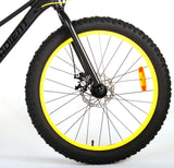 Volare Gradient Children's Bicycle - Pojkar - 24 tum - Black Green Yellow - 7 Speed ​​- Prime Collection