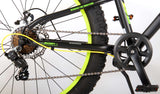 Volare Gradient Children's Bicycle - Pojkar - 24 tum - Black Green Yellow - 7 Speed ​​- Prime Collection