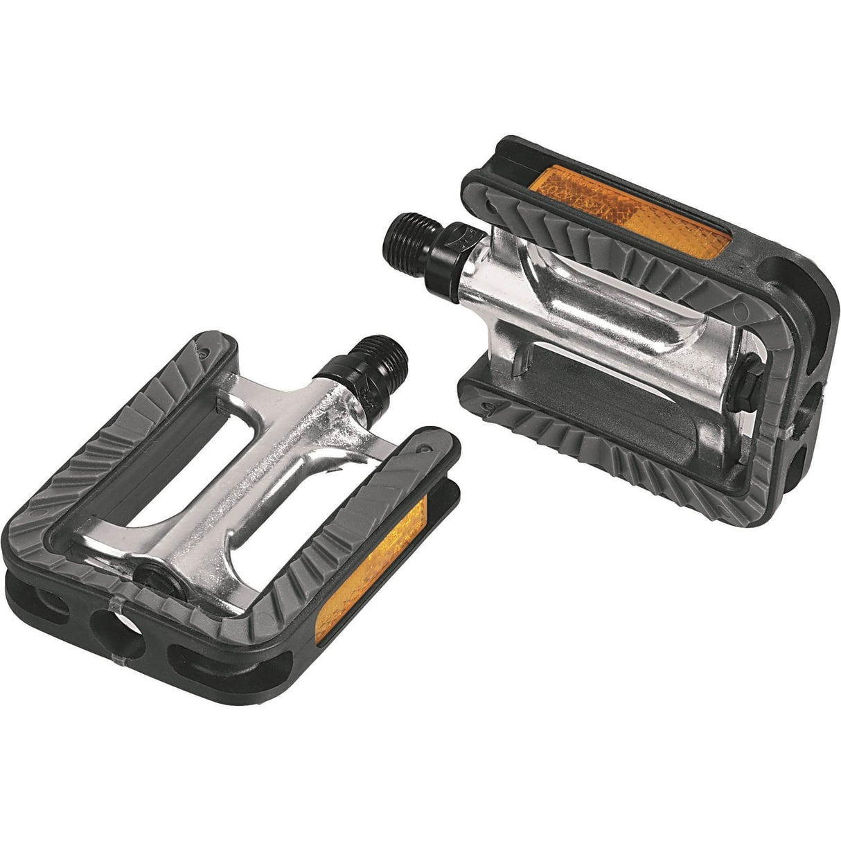 Set di pedale Ergotec 191 Anti-slip con cuscinetti industriali Nero d'argento