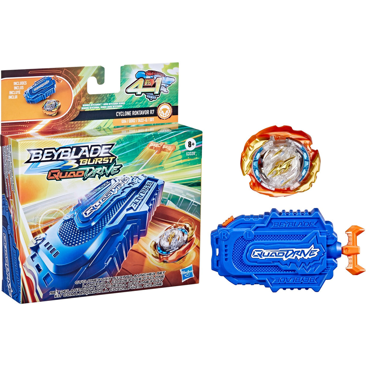 Hasbro Burst Quaddrive Cyclone Fury String launc