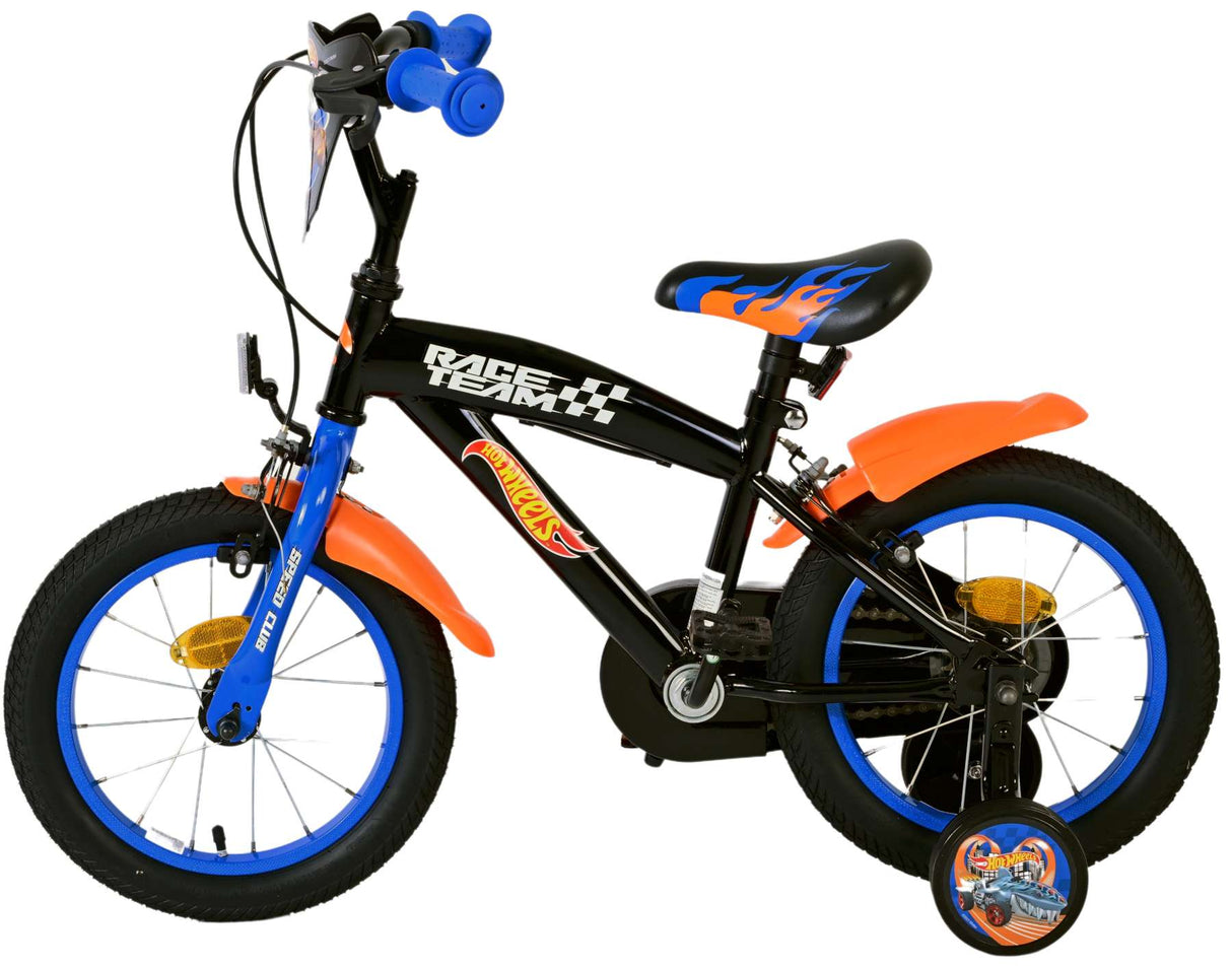 Heiße Räder Kinderbike Jungen 14 Zoll schwarz zwei Handbremsen
