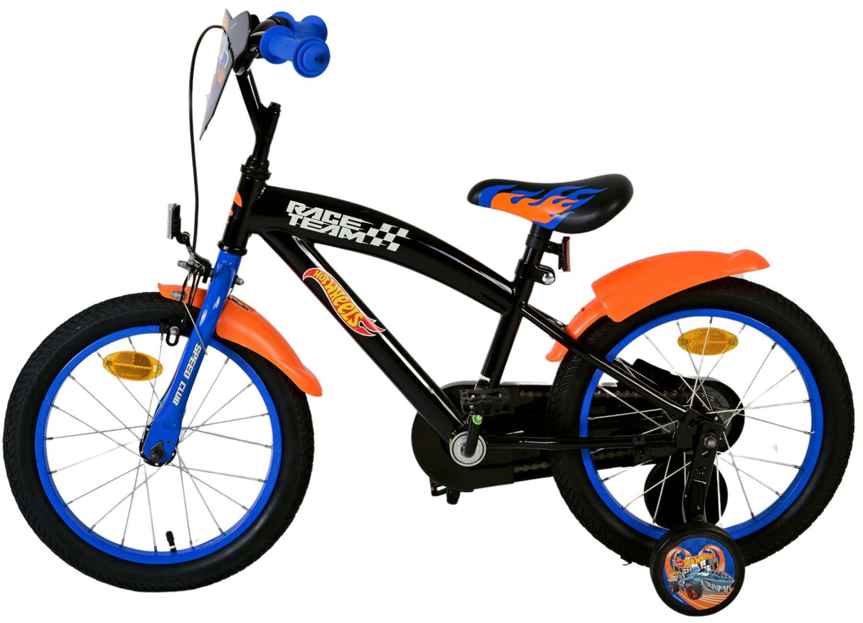 Hot Wheels 16 tommer cykel sort orange blå 31656