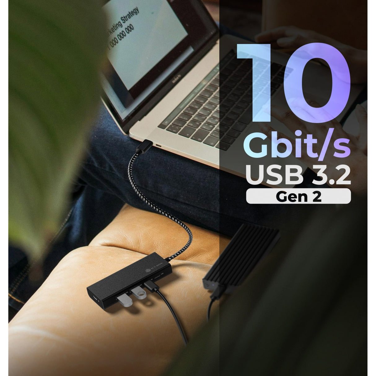 Basella gelida 4-alimentazione Hub con USB-C 3.2 Gen 2