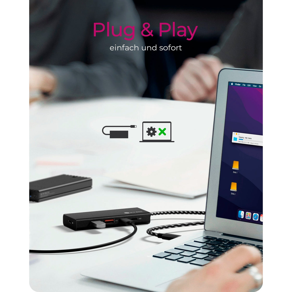 Basella gelida 4-alimentazione Hub con USB-C 3.2 Gen 2
