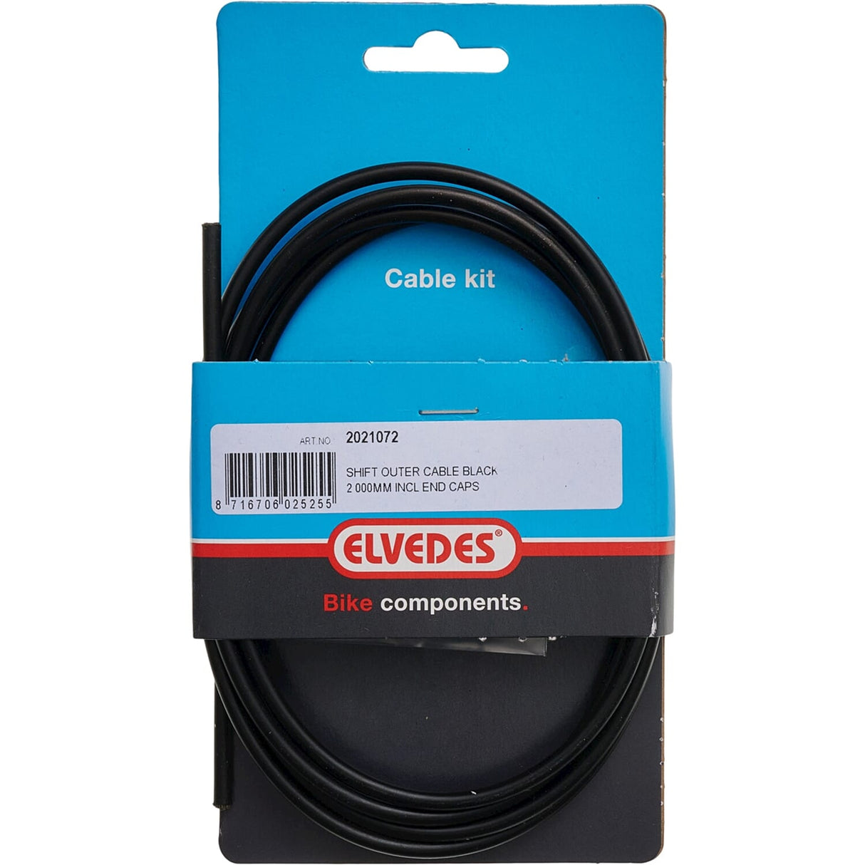 Elvedes Schakel Buitenk 5mm 2m Nero +2 Ferrules 2021072