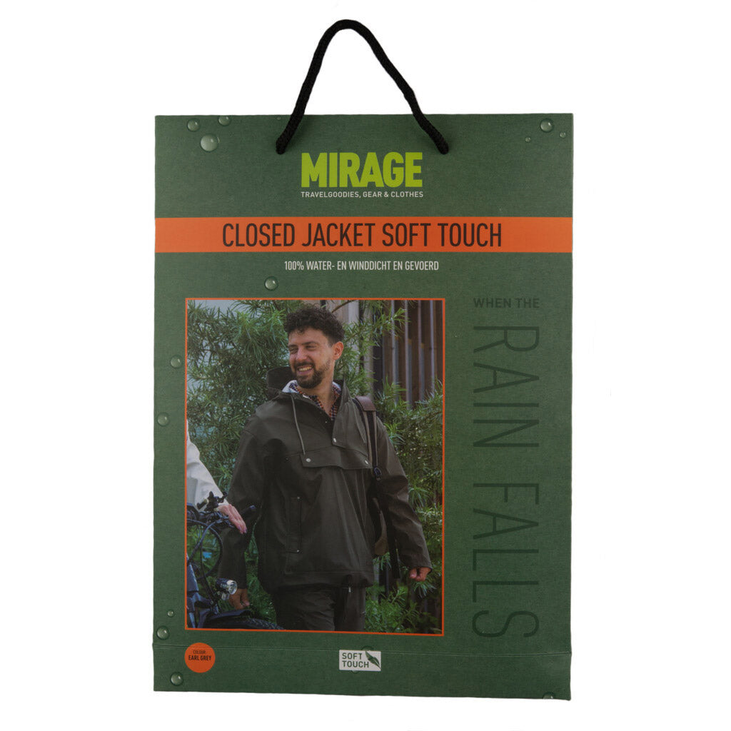 Mirage Raincoat Rainfall Closed Jacket - Size XL - Made from Polyester Soft Touch - Earl Gray