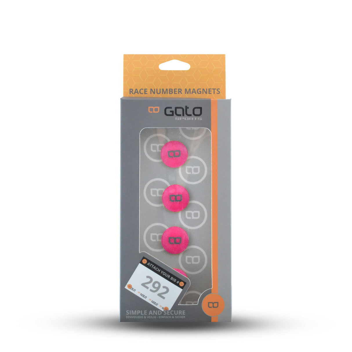 Outwet Gato Magnet For Racing Numbers Pink (4st)