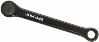 Vänster vev 150mm svart