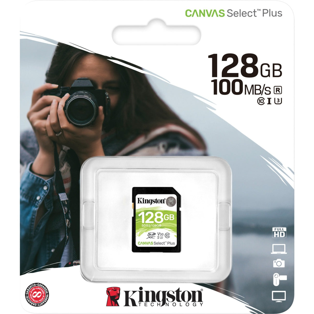 Kingson Canvas wielt plus SDXC 128 GB