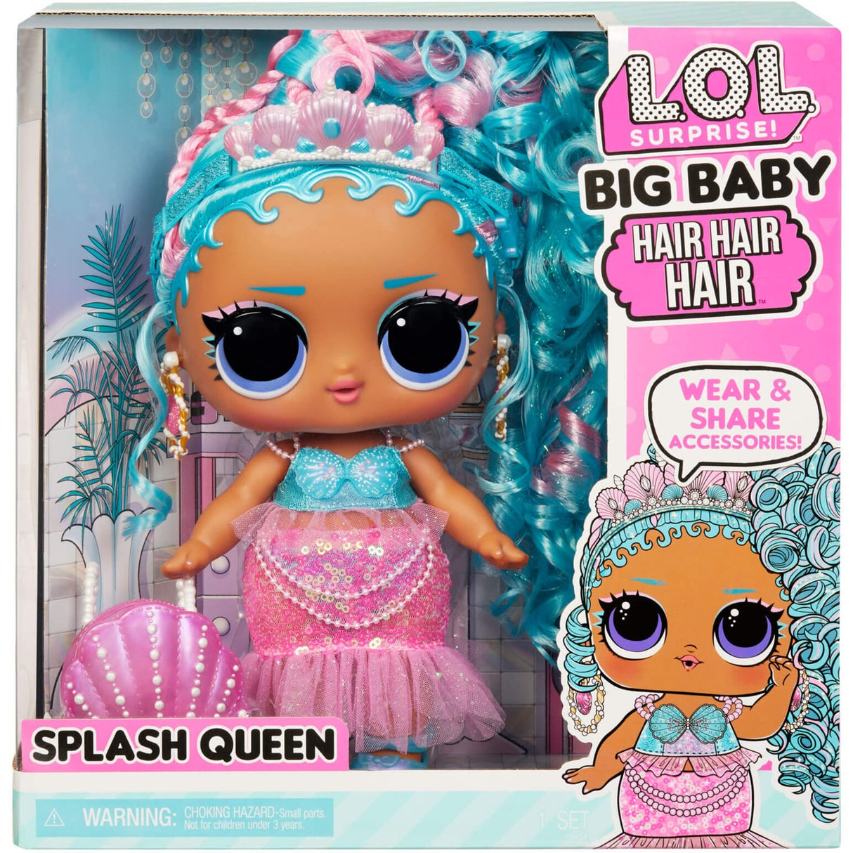 ¡Sorpresa de entretenimiento de MGA! Muñeca para el cabello para el cabello del bebé -
