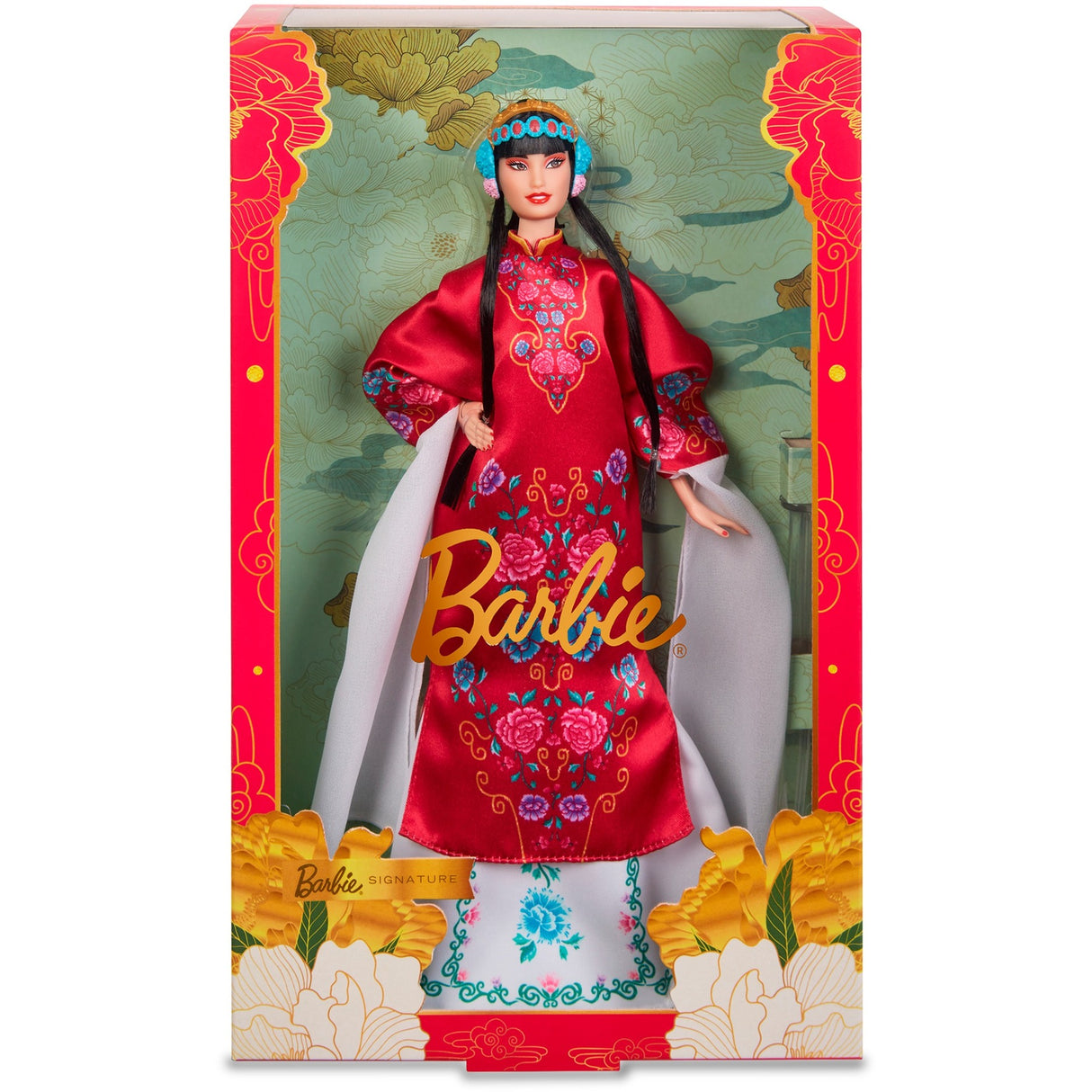 Mattel Signature Lunar New Year Pop in roten Blumengewa