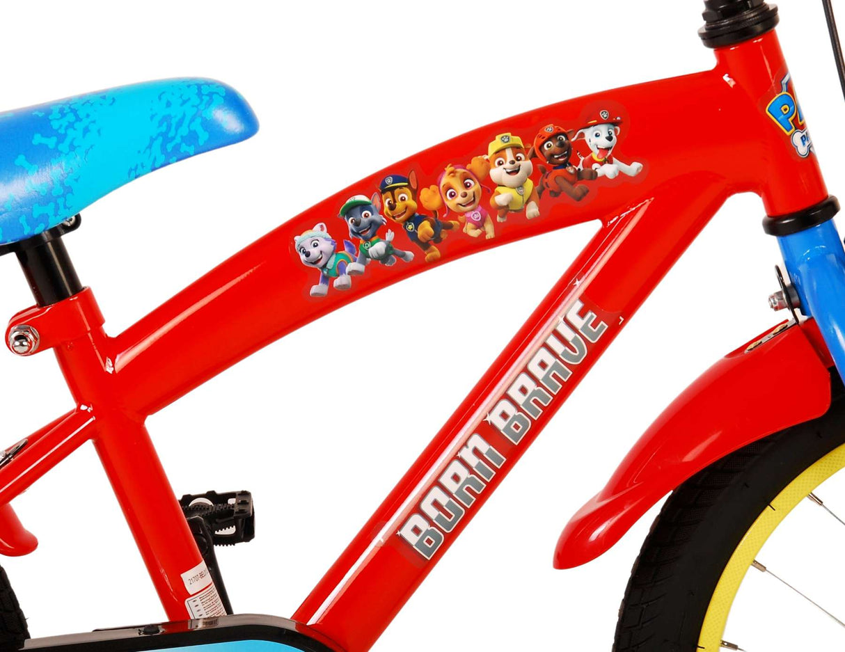 Otroško kolo Paw Patrol - Fantje - 16 palcev - rdeča modra