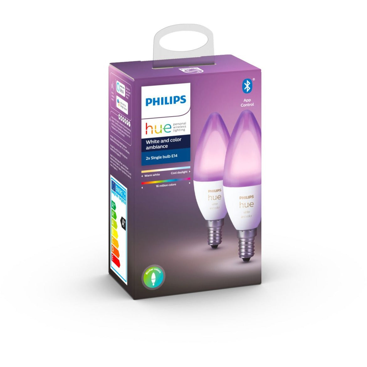 Philips Hue Hue Loose svíčka E14 White Color 2-Pack