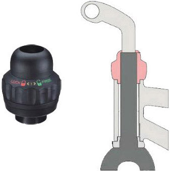 Ensemble de tête de stock avec verrouillage de direction intégré 1 pouce noir